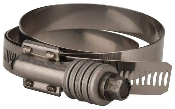 Value Collection - 5-3/4 to 6-5/8" Hose, 5/8" Wide x 0.7" Thick, Constant Torque Clamp - 5-3/4 to 6-5/8" Diam, Grade 301 & 410 Stainless Steel Screw - Benchmark Tooling