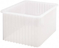 Quantum Storage - Clear Polypropylene Dividable Container - Stacking, 22-1/2" Long x 17-1/2" Wide x 12" High - Benchmark Tooling