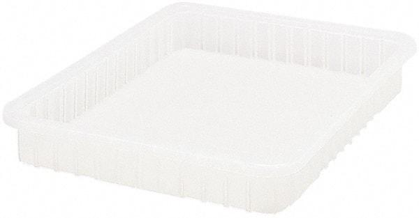 Quantum Storage - Clear Polypropylene Dividable Container - Stacking, 22-1/2" Long x 17-1/2" Wide x 3" High - Benchmark Tooling