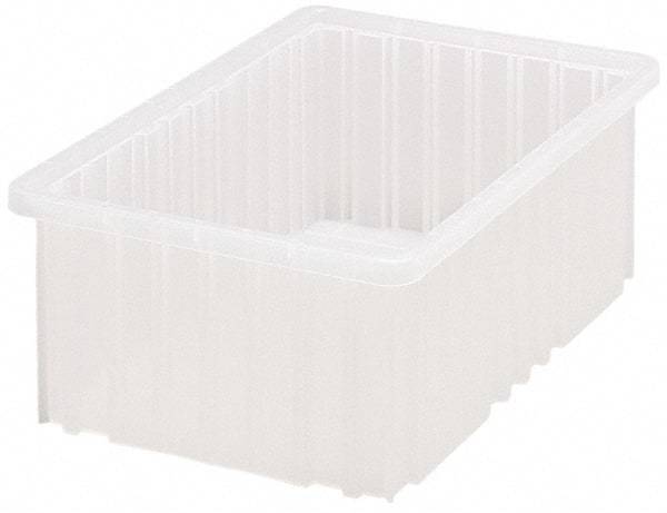 Quantum Storage - Clear Polypropylene Dividable Container - Stacking, 16-1/2" Long x 10.9" Wide x 6" High - Benchmark Tooling