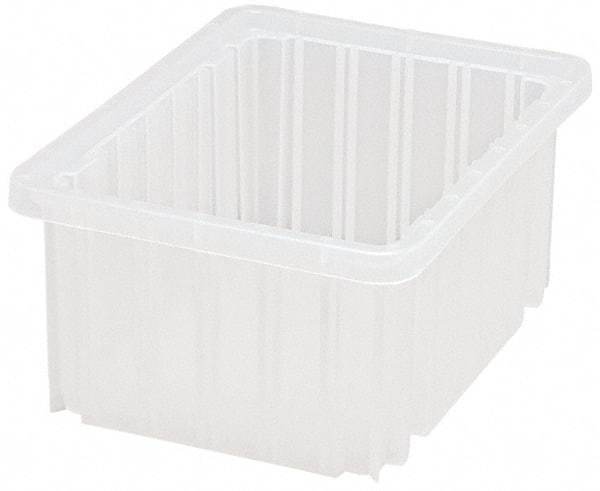 Quantum Storage - Clear Polypropylene Dividable Container - Stacking, 10.9" Long x 8.3" Wide x 5" High - Benchmark Tooling