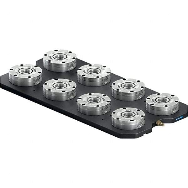 Schunk - NSL Manual CNC Quick Change Clamping Module - 8 Module Center, Top Mount, 7,500 kN Retention Force, 6 bar (87 Lb/Sq In) Unlocking Pressure, 0.005mm Repeatability - Benchmark Tooling