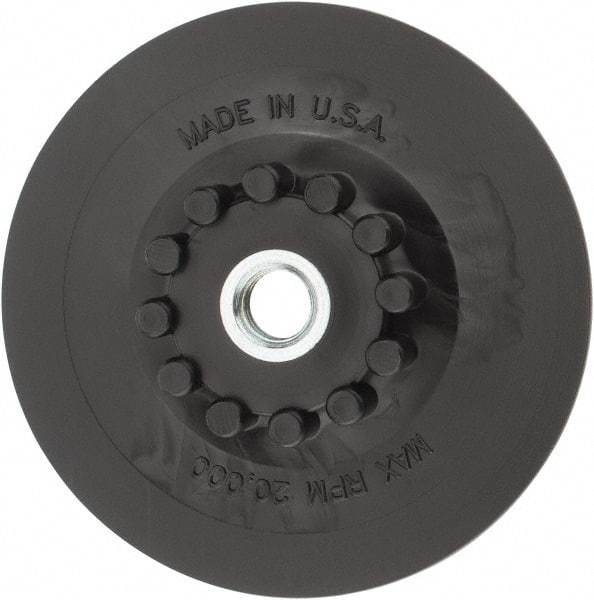 Made in USA - 5" Diam Quick-Change Disc Backing Pad - Medium Density, 20,000 RPM, Speed-Lok Compatible - Benchmark Tooling