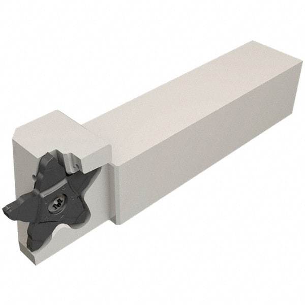 Iscar - External Thread, 0.3937" Max Depth of Cut, 1.5mm Min Groove Width, 120mm OAL, Right Hand Indexable Grooving Cutoff Toolholder - 16mm Shank Height x 16mm Shank Width, PENTA 34.. Insert Style, PCH Toolholder Style, Series PentaCut - Benchmark Tooling