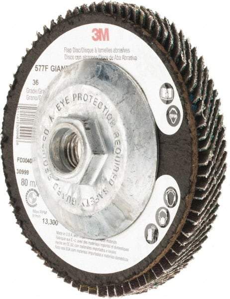 3M - Flap Disc - Polyester Backing, Arbor Attaching System - Benchmark Tooling