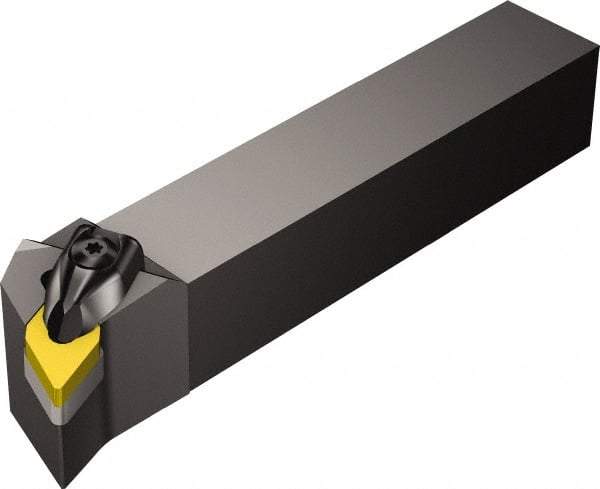 Sandvik Coromant - DDQN, Left Hand Cut, -17.50° Lead Angle, 1-1/2" Shank Height x 1-1/2" Shank Width, Negative Rake Indexable Turning Toolholder - 6" OAL, DNMG 15 04 08 Insert Compatibility, Series T-Max P - Benchmark Tooling