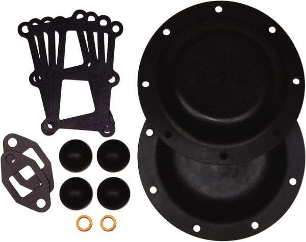 SandPIPER - 1-1/2" Pump, Buna-N Fluid Section Repair Kit - For Use with Diaphragm Pumps - Benchmark Tooling