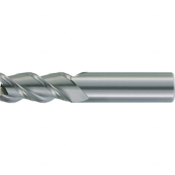 Kennametal - 1/2", 3 Flute, Single End, Solid Carbide, 0.015" Corner Radius End Mill - 4" OAL, 37° Helix, Right Hand Flute, 2" LOC, Right Hand Cut - Benchmark Tooling