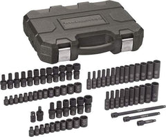 GearWrench - 71 Piece 1/4" Drive Universal Standard Impact Socket Set - 6 Points, 3/16 to 9/16", 4 to 15mm, Inch/Metric Measurement Standard - Benchmark Tooling