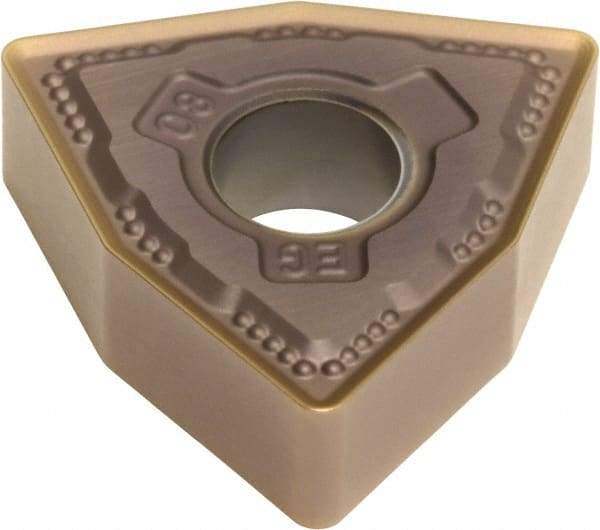 Sumitomo - WNMG432 EEG Grade AC520U Carbide Turning Insert - TiAlN/AlCrN Finish, 80° Trigon, 1/2" Inscr Circle, 3/16" Thick, 1/32" Corner Radius - Benchmark Tooling