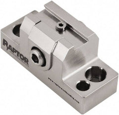 Raptor Workholding - 1-1/4" High x 1" Wide x 2-1/2" Long Dovetail Vise - 3/8" Jaw Opening Capacity, 1/8" High x 1-1/4" Wide Jaw, For 4 & 5 Axis Workholding Systems - Benchmark Tooling