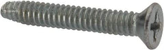 Value Collection - #10-24 UNC Thread, 1-1/4" OAL, #2 Phillips Drive Steel Thread Cutting Screw - Flat Head, Grade 1016-1024, Point Type F, Zinc-Plated Finish - Benchmark Tooling