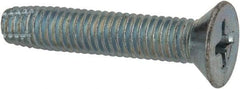 Value Collection - #10-32 UNF Thread, 1" OAL, #2 Phillips Drive Steel Thread Cutting Screw - Flat Head, Grade 1016-1024, Point Type F, Zinc-Plated Finish - Benchmark Tooling