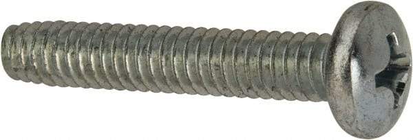 Value Collection - 1/4-20 UNC Thread, 1-1/2" Length Under Head, #3 Phillips Drive Steel Thread Cutting Screw - Pan Head, Grade 1016-1024, Point Type F, Zinc-Plated Finish - Benchmark Tooling
