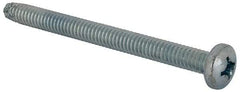 Value Collection - 1/4-20 UNC Thread, 3" Length Under Head, #3 Phillips Drive Steel Thread Cutting Screw - Pan Head, Grade 1016-1024, Point Type F, Zinc-Plated Finish - Benchmark Tooling