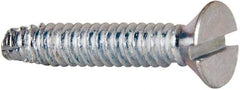 Value Collection - #6-32 UNC Thread, 3/4" OAL, #2 Slotted/Phillips Drive Steel Thread Cutting Screw - Flat Head, Grade 1016-1024, Point Type F, Zinc-Plated Finish - Benchmark Tooling