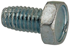Value Collection - #10-32 UNF Thread, 3/8" Length Under Head, Hex Drive Steel Thread Cutting Screw - Hex Head, Grade 1016-1024, Point Type F, Zinc-Plated Finish - Benchmark Tooling