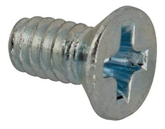 Value Collection - #2-56 UNC, 3/16" OAL Phillips Drive Machine Screw - Flat Head, Grade J82 Steel, Zinc-Plated Finish, Without Washer - Benchmark Tooling