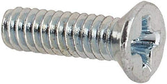 Value Collection - #2-56 UNC, 5/16" OAL Phillips Drive Machine Screw - Flat Head, Grade J82 Steel, Zinc-Plated Finish, Without Washer - Benchmark Tooling
