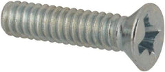 Value Collection - #2-56 UNC, 3/8" OAL Phillips Drive Machine Screw - Flat Head, Grade J82 Steel, Zinc-Plated Finish, Without Washer - Benchmark Tooling