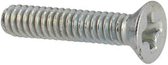 Value Collection - #2-56 UNC, 7/16" OAL Phillips Drive Machine Screw - Flat Head, Grade J82 Steel, Zinc-Plated Finish, Without Washer - Benchmark Tooling