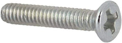 Value Collection - #2-56 UNC, 1/2" OAL Phillips Drive Machine Screw - Flat Head, Grade J82 Steel, Zinc-Plated Finish, Without Washer - Benchmark Tooling