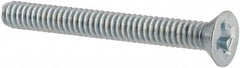 Value Collection - #2-56 UNC, 3/4" OAL Phillips Drive Machine Screw - Flat Head, Grade J82 Steel, Zinc-Plated Finish, Without Washer - Benchmark Tooling