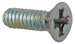 Value Collection - #3-48 UNC, 5/16" OAL Phillips Drive Machine Screw - Flat Head, Grade J82 Steel, Zinc-Plated Finish, Without Washer - Benchmark Tooling