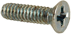 Value Collection - #3-48 UNC, 3/8" OAL Phillips Drive Machine Screw - Flat Head, Grade J82 Steel, Zinc-Plated Finish, Without Washer - Benchmark Tooling