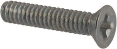 Value Collection - #3-48 UNC, 1/2" OAL Phillips Drive Machine Screw - Flat Head, Grade J82 Steel, Zinc-Plated Finish, Without Washer - Benchmark Tooling