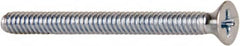 Value Collection - #4-40 UNC, 1-1/4" OAL Phillips Drive Machine Screw - Flat Head, Grade J82 Steel, Zinc-Plated Finish, Without Washer - Benchmark Tooling