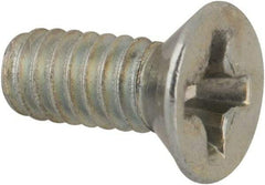 Value Collection - #5-40 UNC, 5/16" OAL Phillips Drive Machine Screw - Flat Head, Grade J82 Steel, Zinc-Plated Finish, Without Washer - Benchmark Tooling