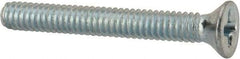 Value Collection - #5-40 UNC, 1" OAL Phillips Drive Machine Screw - Flat Head, Grade J82 Steel, Zinc-Plated Finish, Without Washer - Benchmark Tooling