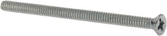 Value Collection - #6-32 UNC, 2-1/4" OAL Phillips Drive Machine Screw - Flat Head, Grade J82 Steel, Zinc-Plated Finish, Without Washer - Benchmark Tooling