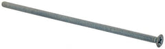 Value Collection - #6-32 UNC, 4" OAL Phillips Drive Machine Screw - Flat Head, Grade J82 Steel, Zinc-Plated Finish, Without Washer - Benchmark Tooling