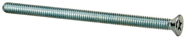 Value Collection - #8-32 UNC, 2-3/4" OAL Phillips Drive Machine Screw - Flat Head, Grade J82 Steel, Zinc-Plated Finish, Without Washer - Benchmark Tooling