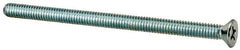Value Collection - #8-32 UNC, 2-3/4" OAL Phillips Drive Machine Screw - Flat Head, Grade J82 Steel, Zinc-Plated Finish, Without Washer - Benchmark Tooling