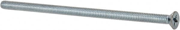 Value Collection - #8-32 UNC, 3-1/2" OAL Phillips Drive Machine Screw - Flat Head, Grade J82 Steel, Zinc-Plated Finish, Without Washer - Benchmark Tooling
