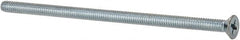 Value Collection - #8-32 UNC, 3-1/2" OAL Phillips Drive Machine Screw - Flat Head, Grade J82 Steel, Zinc-Plated Finish, Without Washer - Benchmark Tooling