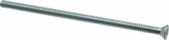 Value Collection - #10-24 UNC, 4" OAL Phillips Drive Machine Screw - Flat Head, Grade J82 Steel, Zinc-Plated Finish, Without Washer - Benchmark Tooling