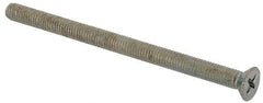 Value Collection - #10-32 UNF, 3" OAL Phillips Drive Machine Screw - Flat Head, Grade J82 Steel, Zinc-Plated Finish, Without Washer - Benchmark Tooling