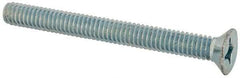 Value Collection - #12-24 UNC, 2-1/4" OAL Phillips Drive Machine Screw - Flat Head, Grade J82 Steel, Zinc-Plated Finish, Without Washer - Benchmark Tooling