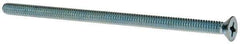 Value Collection - 1/4-20 UNC, 5" OAL Phillips Drive Machine Screw - Flat Head, Grade J82 Steel, Zinc-Plated Finish, Without Washer - Benchmark Tooling