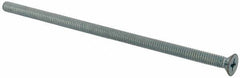 Value Collection - 1/4-20 UNC, 6" OAL Phillips Drive Machine Screw - Flat Head, Grade J82 Steel, Zinc-Plated Finish, Without Washer - Benchmark Tooling