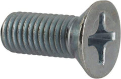Value Collection - 1/4-28 UNF, 5/8" OAL Phillips Drive Machine Screw - Flat Head, Grade J82 Steel, Zinc-Plated Finish, Without Washer - Benchmark Tooling