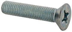 Value Collection - 1/4-28 UNF, 1-1/4" OAL Phillips Drive Machine Screw - Flat Head, Grade J82 Steel, Zinc-Plated Finish, Without Washer - Benchmark Tooling