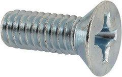 Value Collection - 5/16-18 UNC, 7/8" OAL Phillips Drive Machine Screw - Flat Head, Grade J82 Steel, Zinc-Plated Finish, Without Washer - Benchmark Tooling