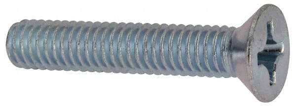 Value Collection - 5/16-18 UNC, 1-3/4" OAL Phillips Drive Machine Screw - Flat Head, Grade J82 Steel, Zinc-Plated Finish, Without Washer - Benchmark Tooling