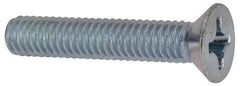 Value Collection - 5/16-18 UNC, 1-3/4" OAL Phillips Drive Machine Screw - Flat Head, Grade J82 Steel, Zinc-Plated Finish, Without Washer - Benchmark Tooling