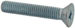 Value Collection - 3/8-16 UNC, 2-1/4" OAL Phillips Drive Machine Screw - Flat Head, Grade J82 Steel, Zinc-Plated Finish, Without Washer - Benchmark Tooling